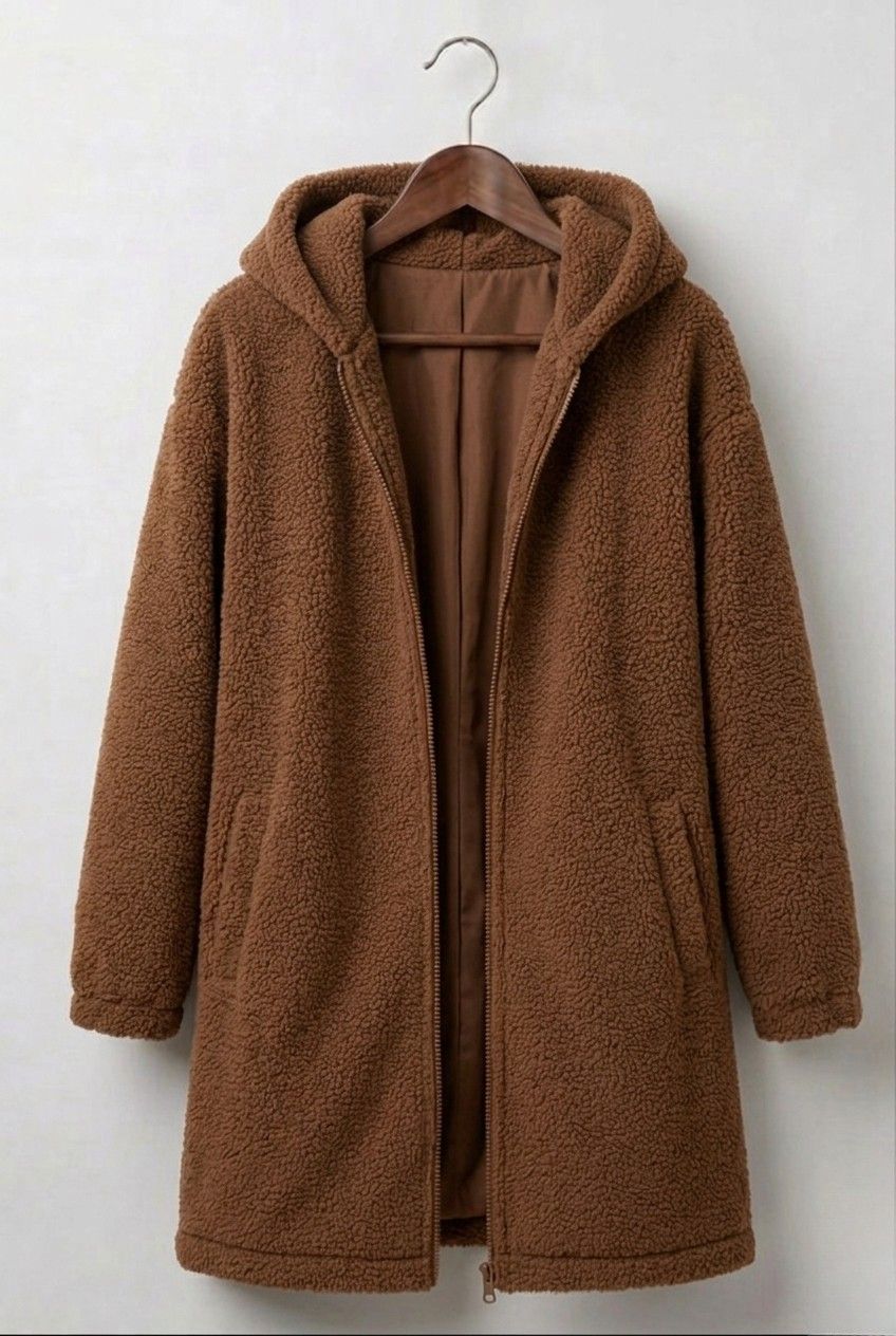 JANE | Teddy coat with plush fabric