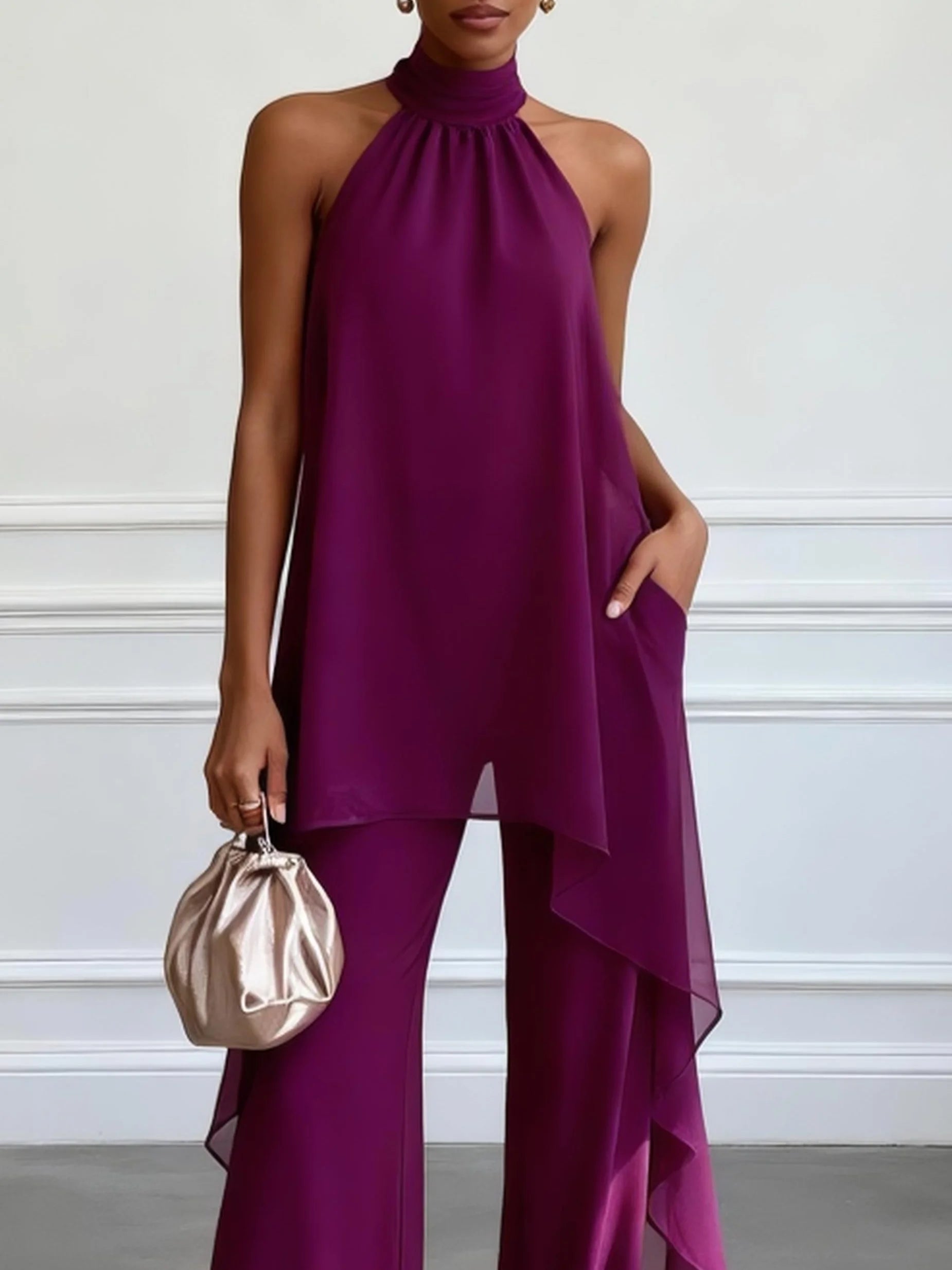 VIOLA | Set with halter top and pants