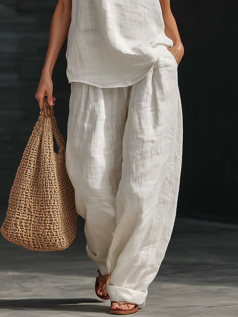 CARLOTTA | Set with wide-leg trousers
