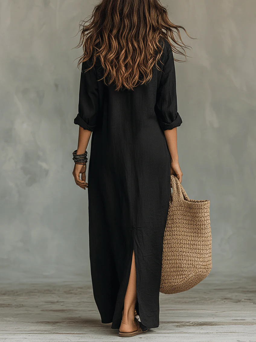 ALESSIA | Maxi dress with button detailing
