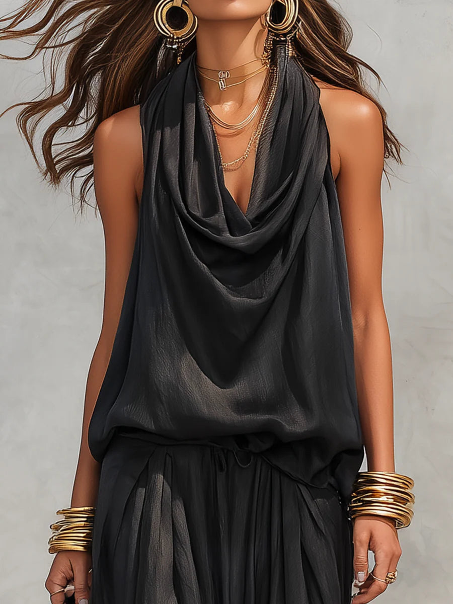 DEMETRIA | Set with wide-leg trousers
