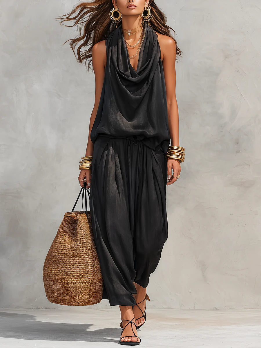 DEMETRIA | Set with wide-leg trousers