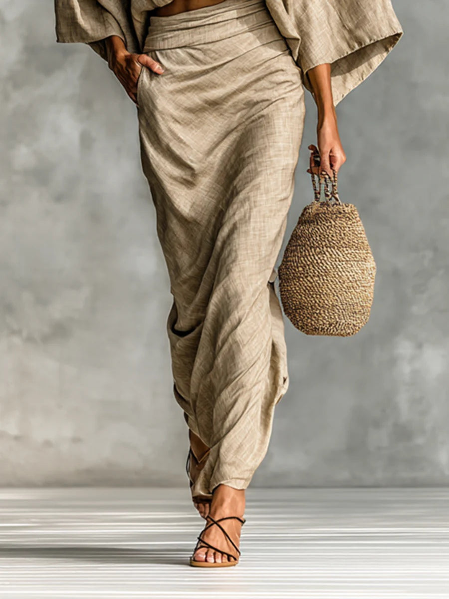 GIULIA | Two-piece set with flowing skirt