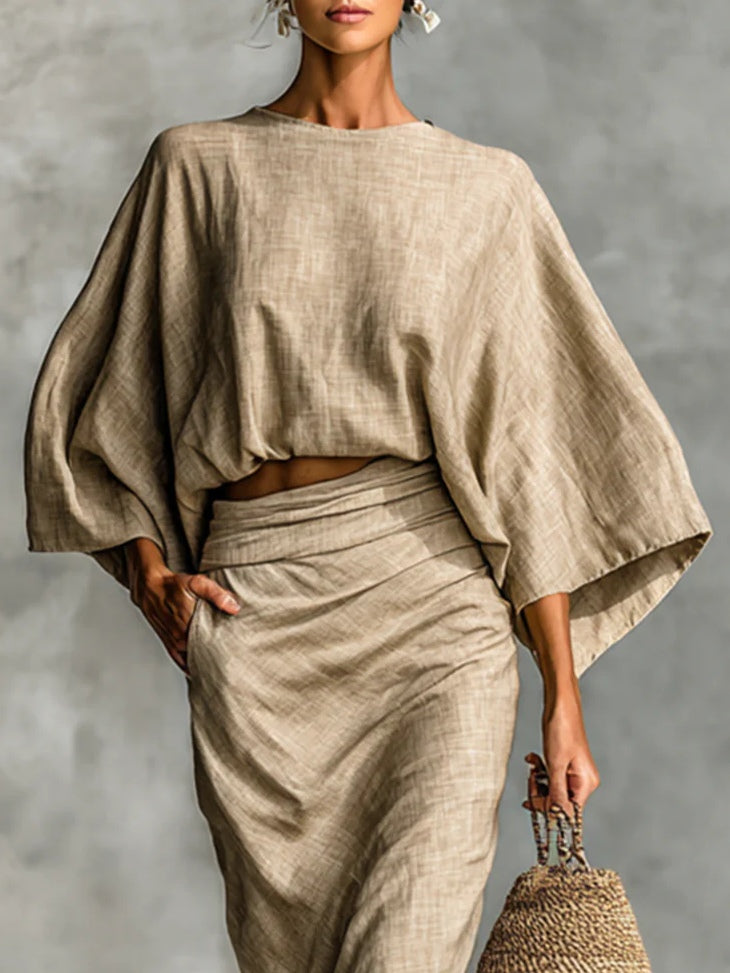 GIULIA | Two-piece set with flowing skirt