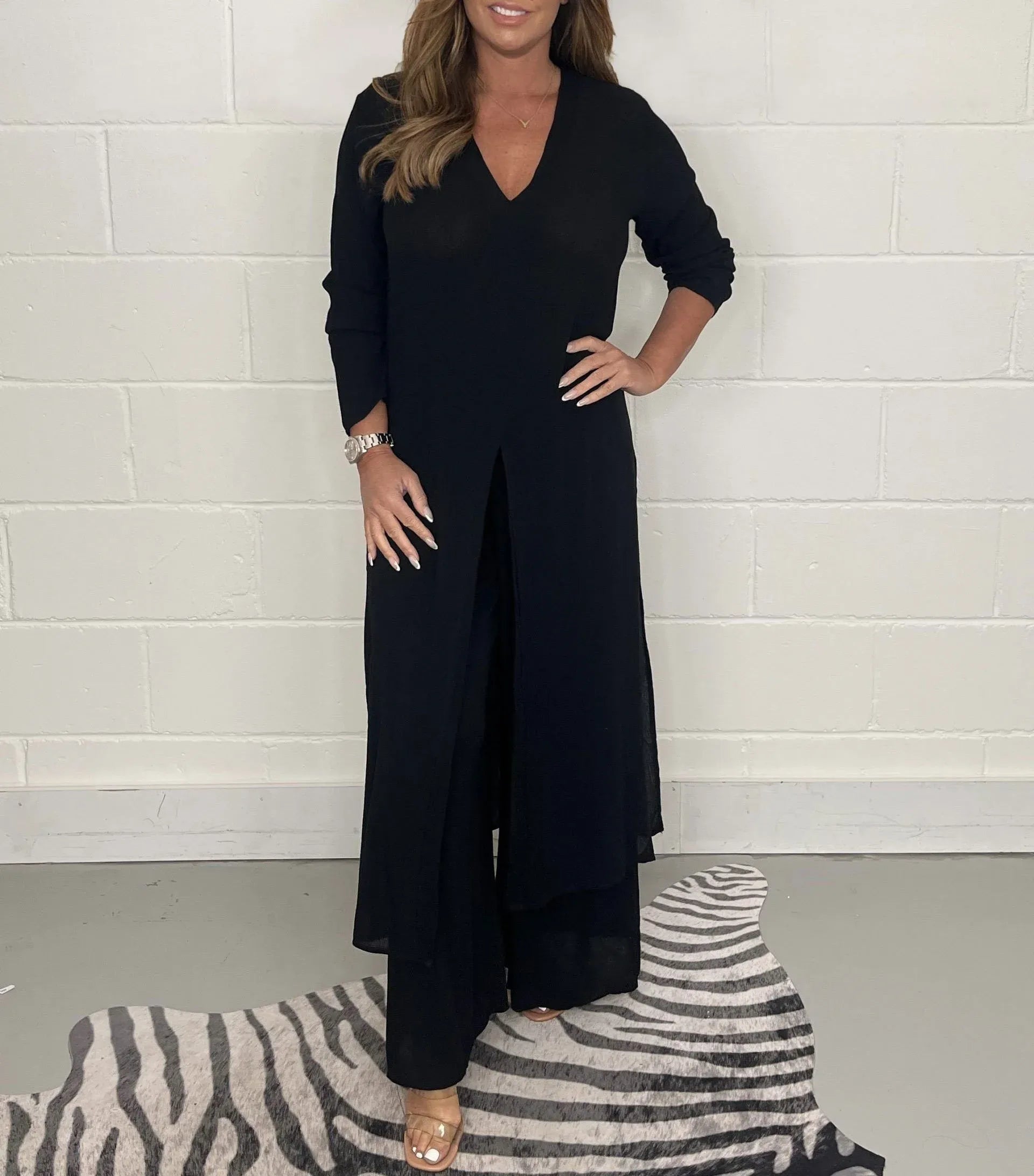 CHERLY | Set with wide-leg trousers