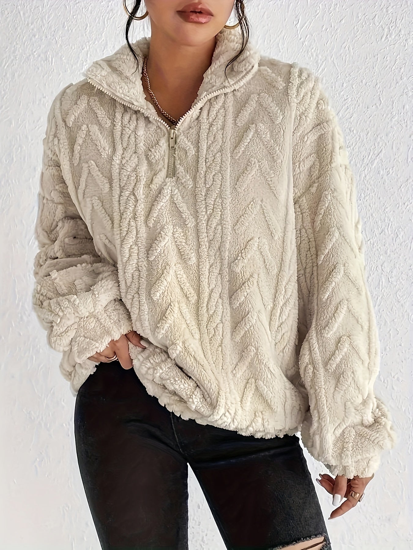 ALEXIS | Fleece jumper with relaxed fit