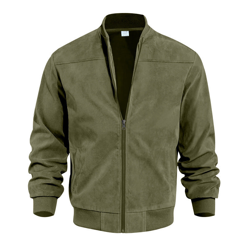 AARON | Bomber jacket with ribbed trim