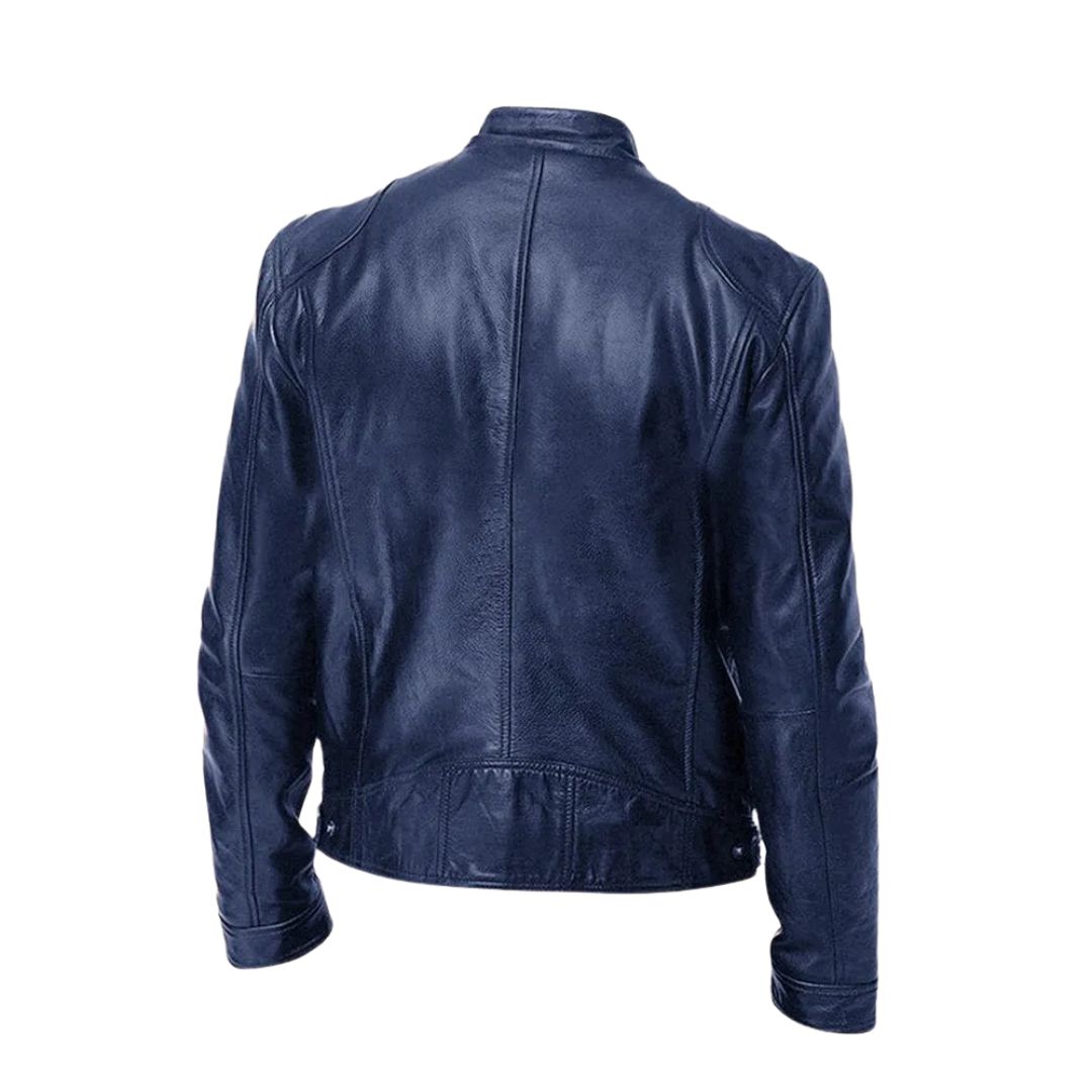 KYLE | Leather jacket with casual fit