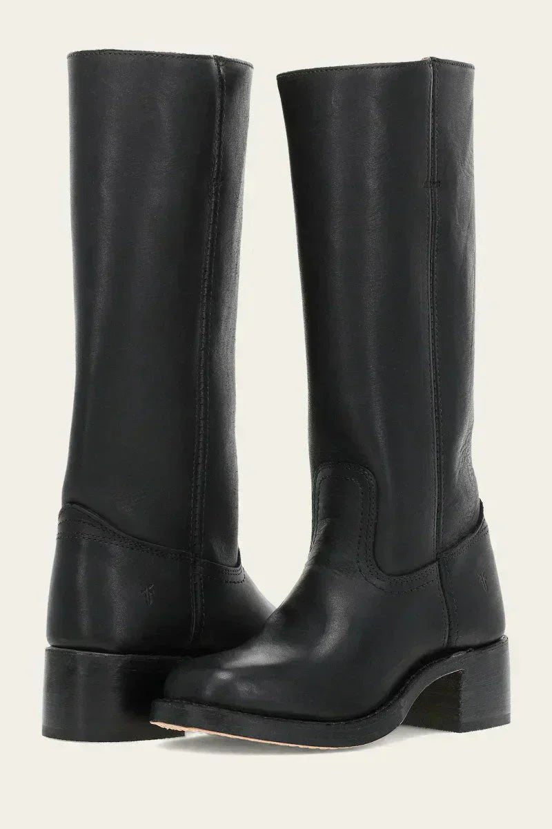 JANE | Western boots with stacked block heel - Liora Melbourne