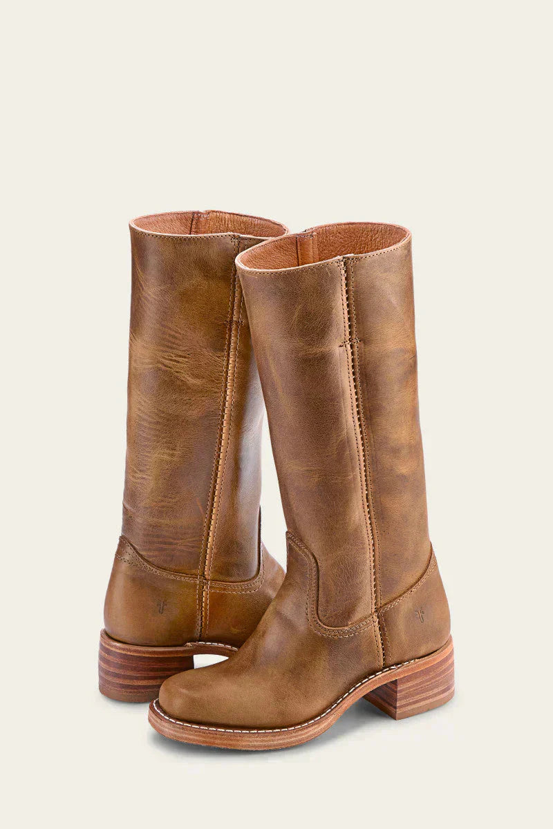 JANE | Western boots with stacked block heel