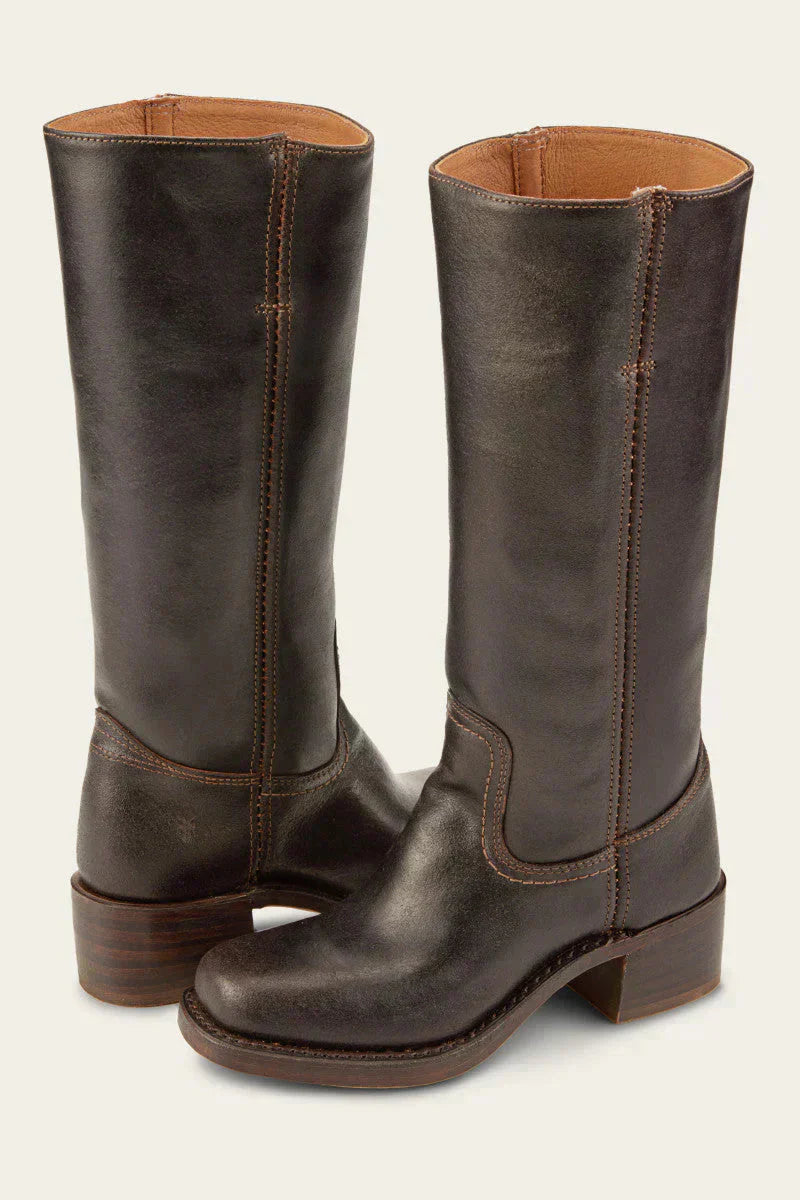 JANE | Western boots with stacked block heel