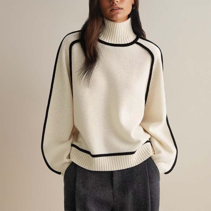 BELLA | Turtleneck jumper with ribbed trim