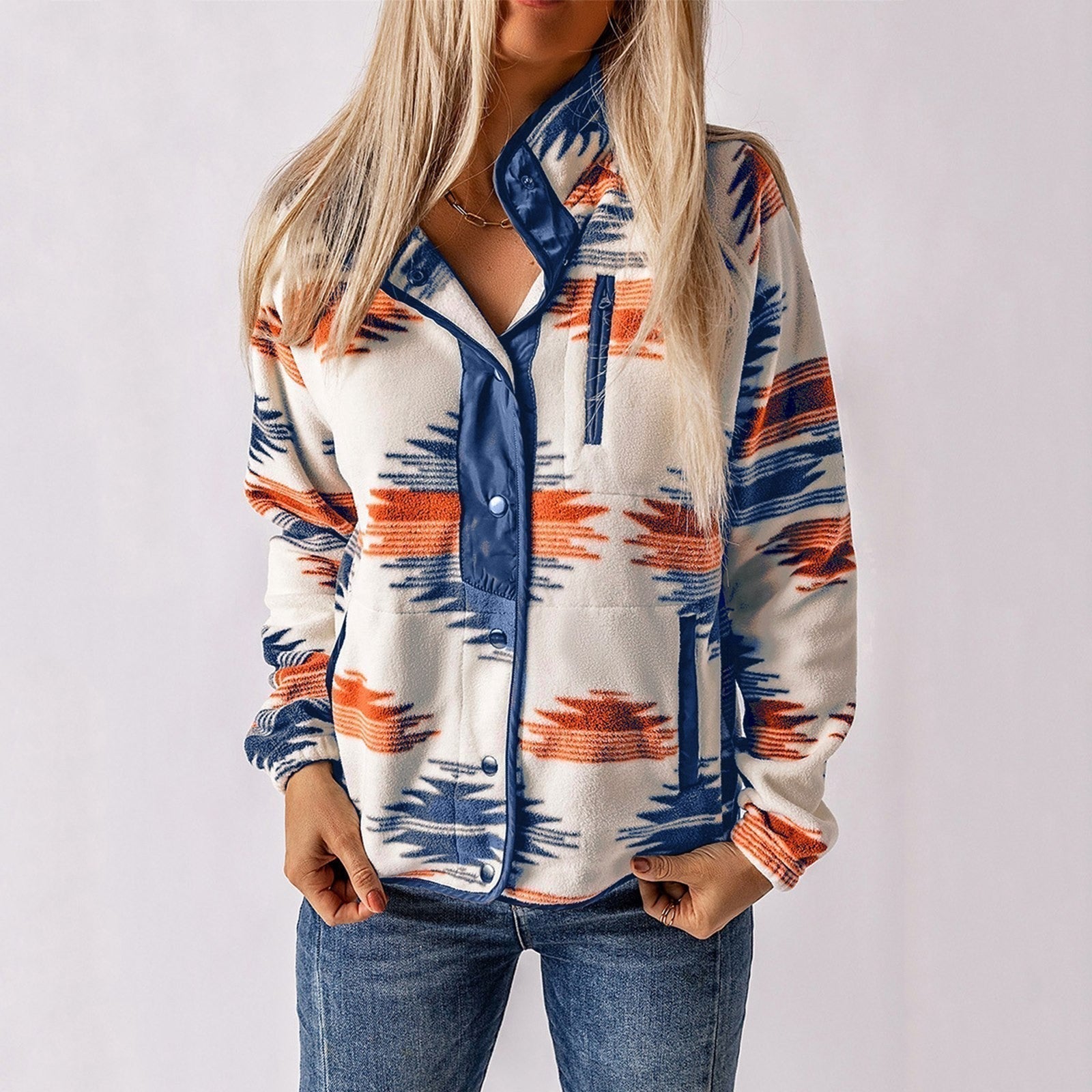 NANCY | Fleece jacket with stand collar