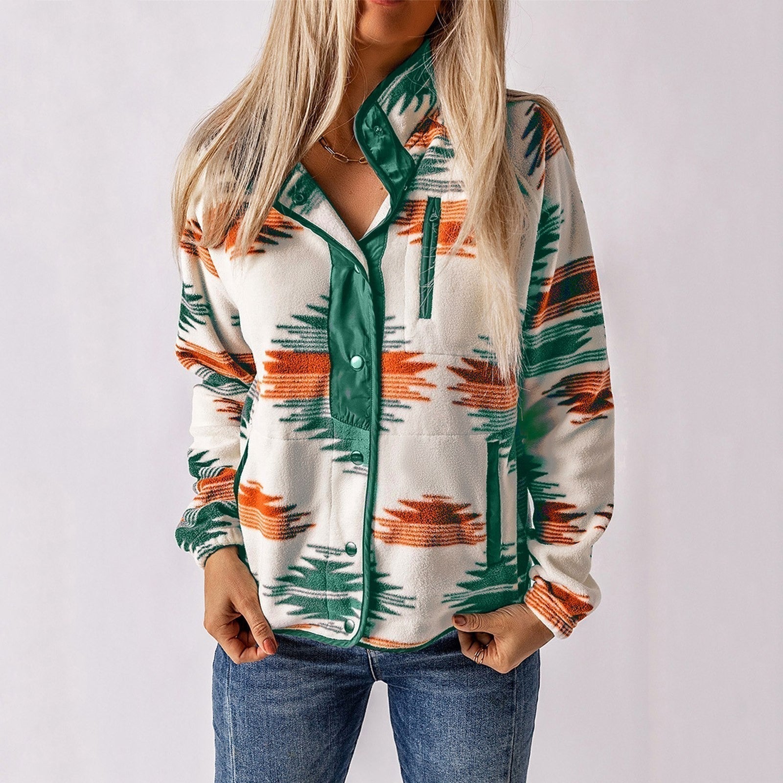 NANCY | Fleece jacket with stand collar