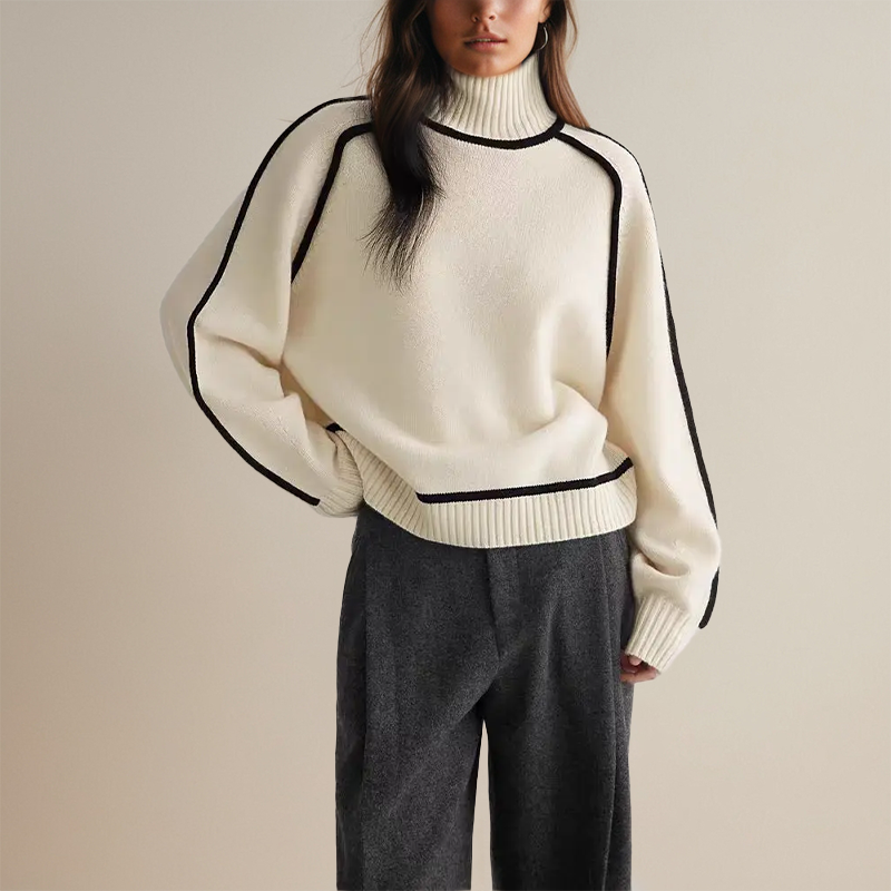 BELLA | Turtleneck jumper with ribbed trim