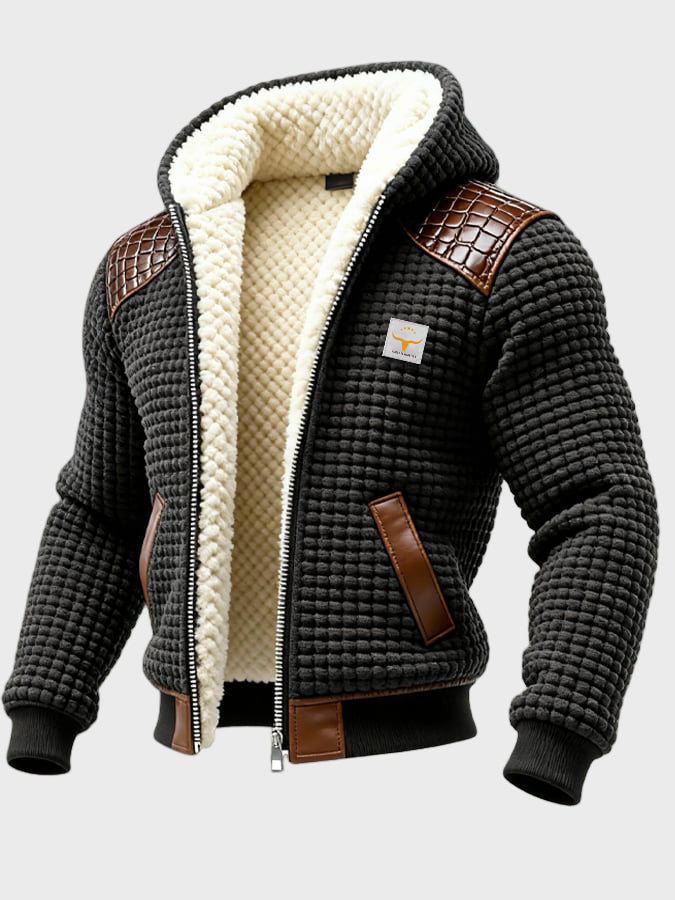 JULIAN | Jacket with embossed leather texture