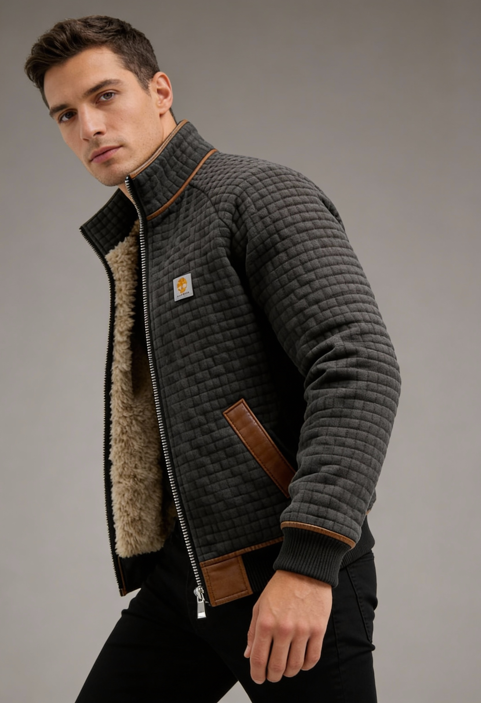 SEWERYN | Jacket with textured fabric