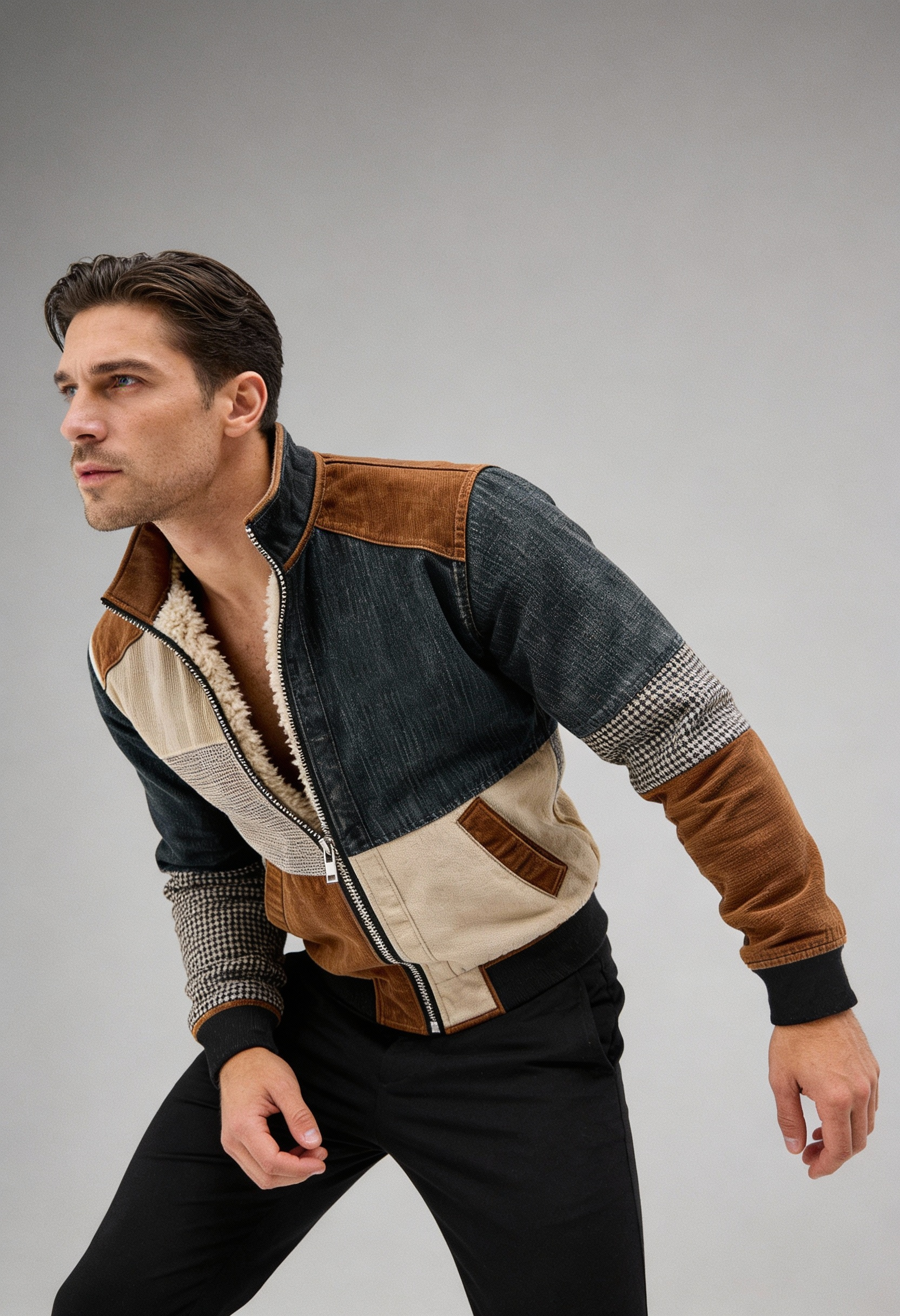 FABIAN | Jacket with patchwork design
