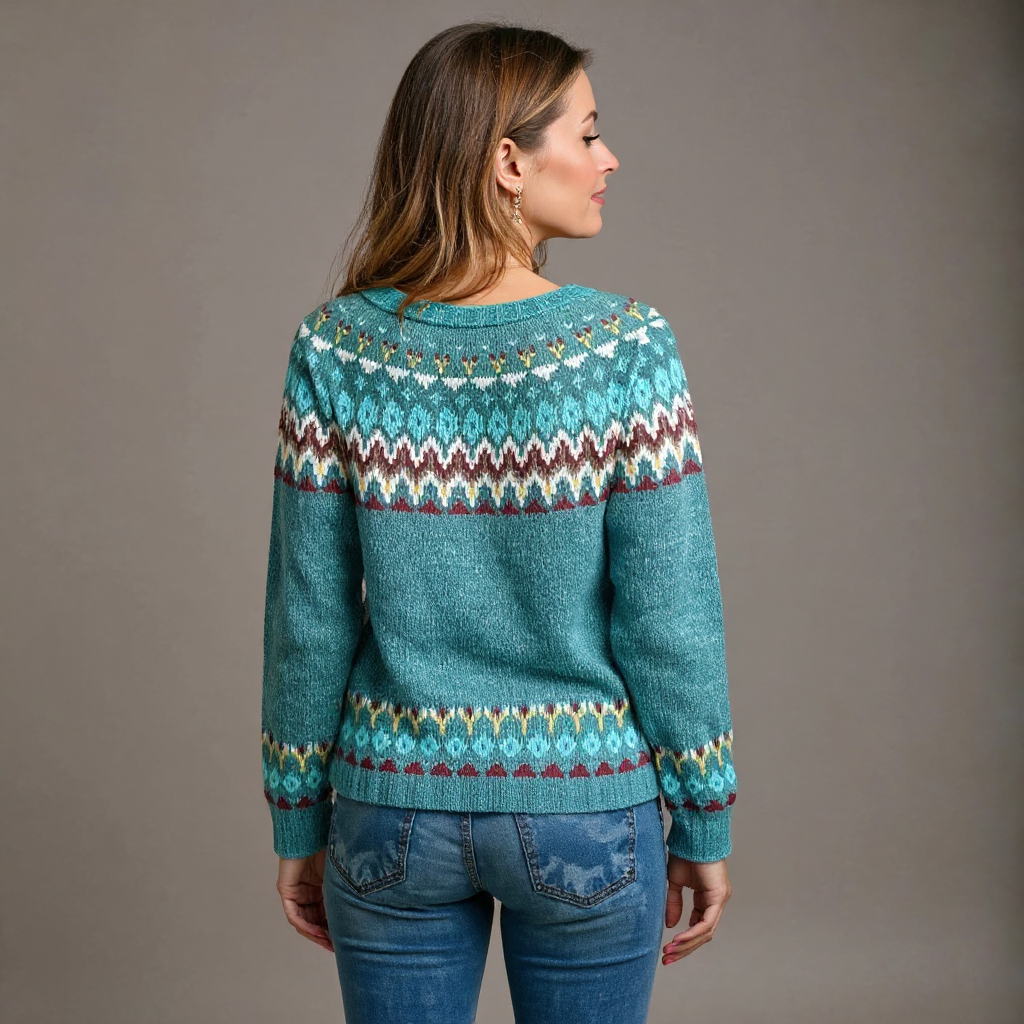 SOFIA | Icelandic jumper with patterned knit