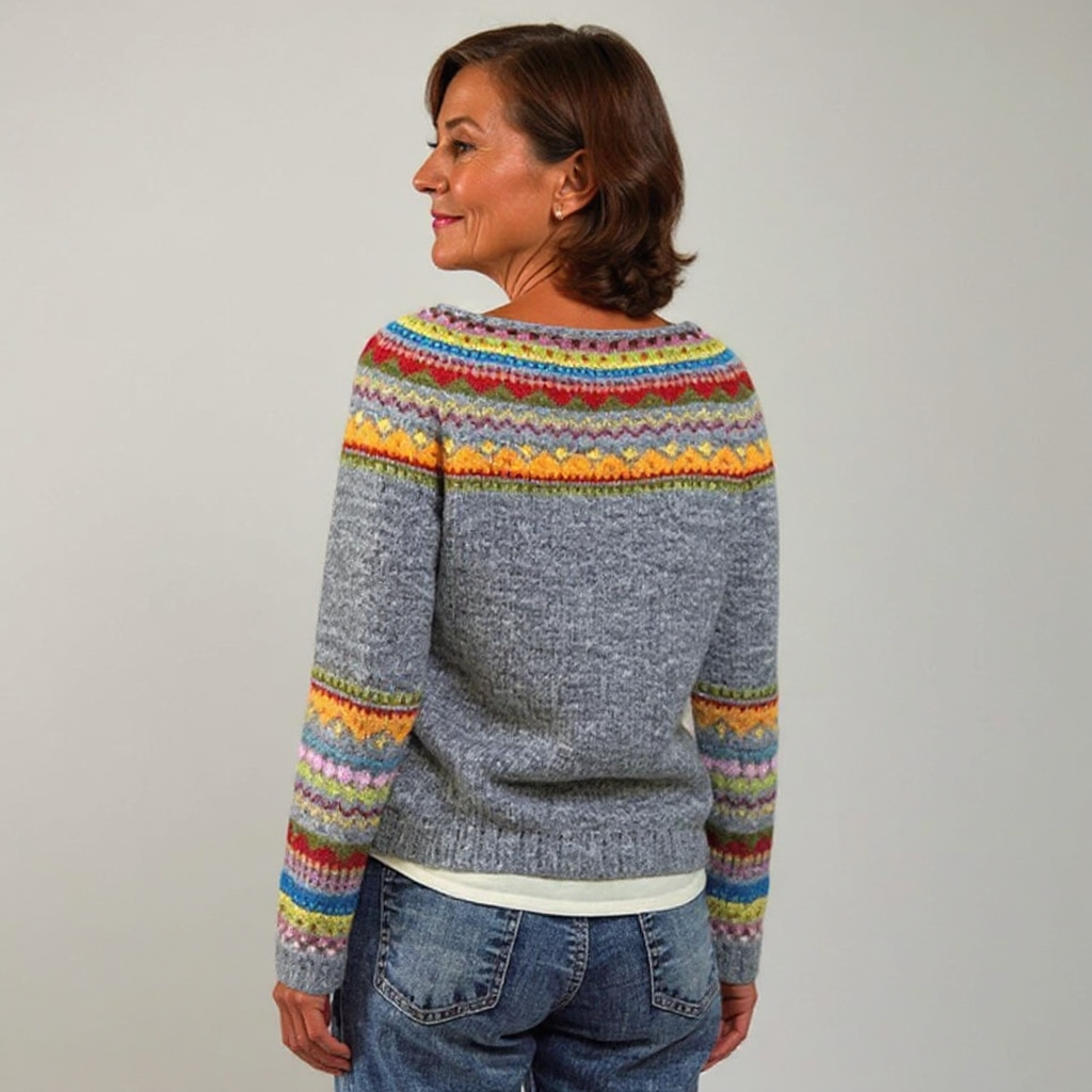IVY | Icelandic knit jumper with patterned yoke