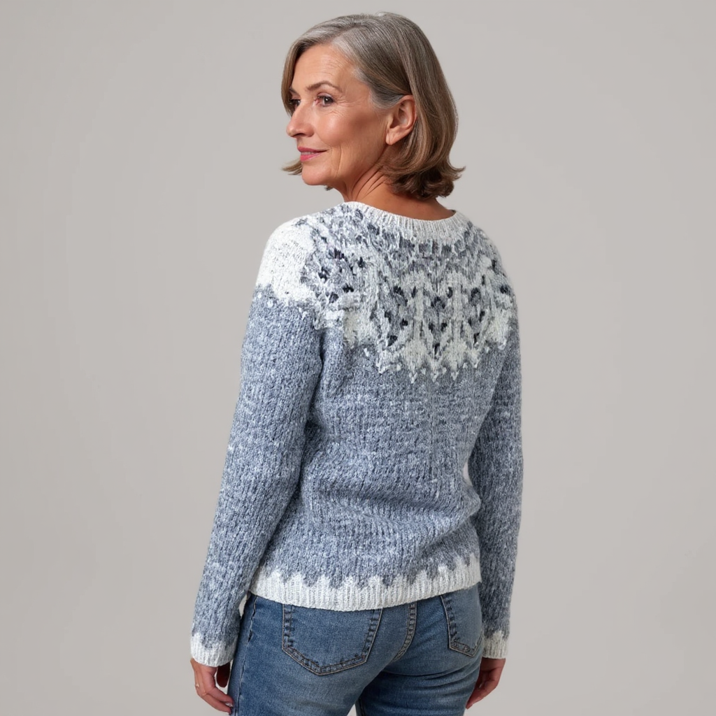 ATHENA | Icelandic knit jumper with patterned design