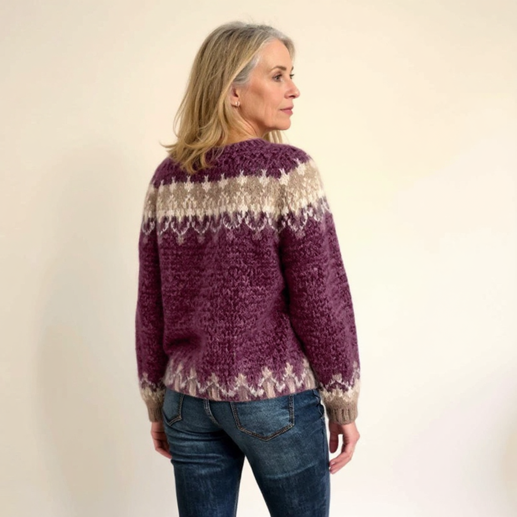 SAMANTHA | Icelandic jumper with patterned knit