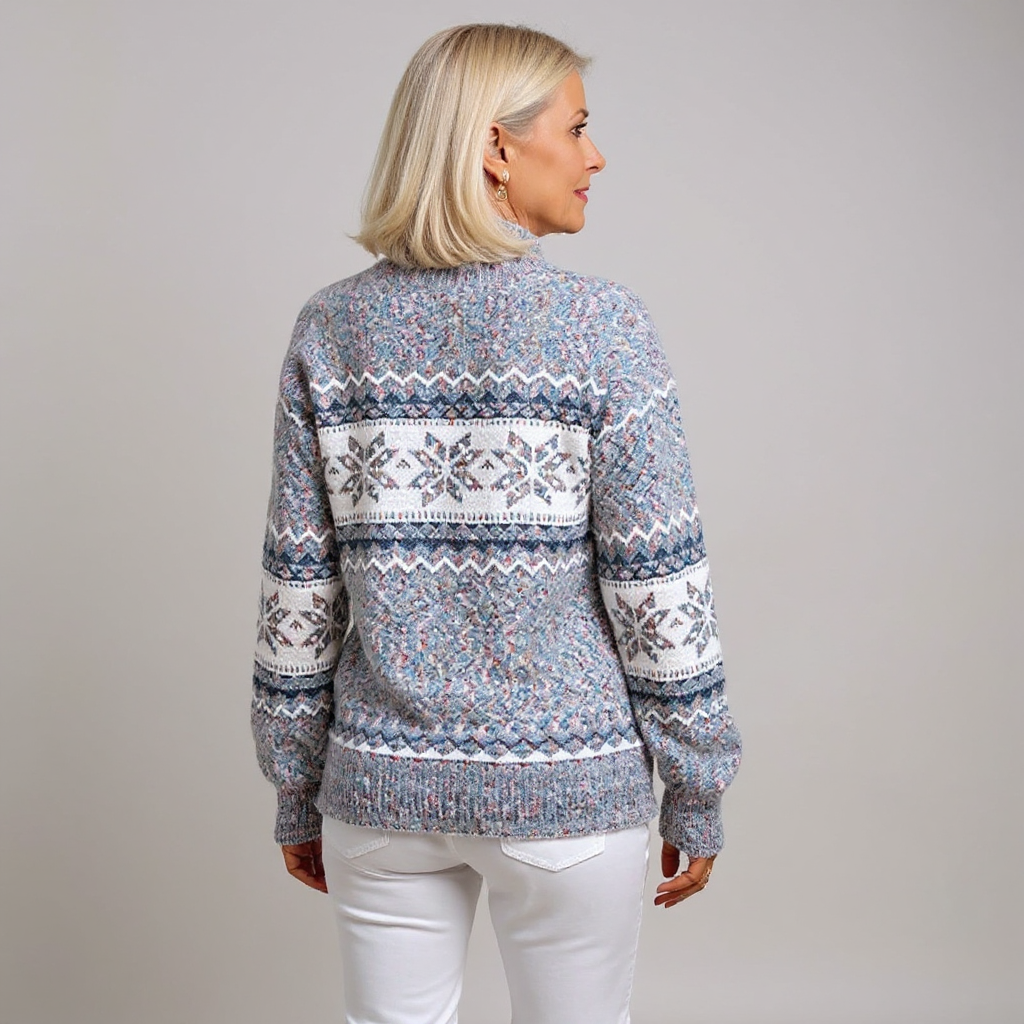 MELANIE | Icelandic knit jumper with patterned design