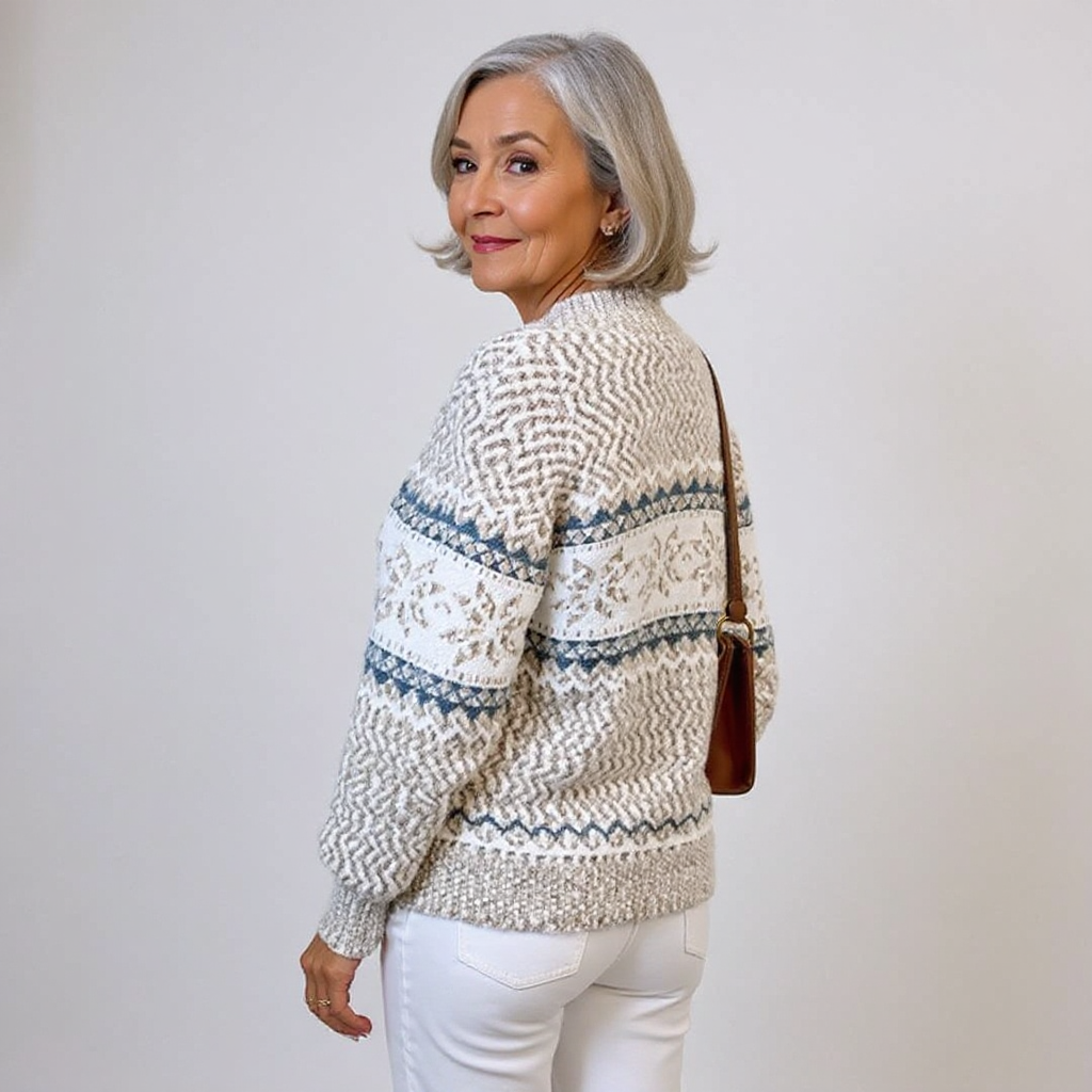 MELANIE | Icelandic knit jumper with patterned design