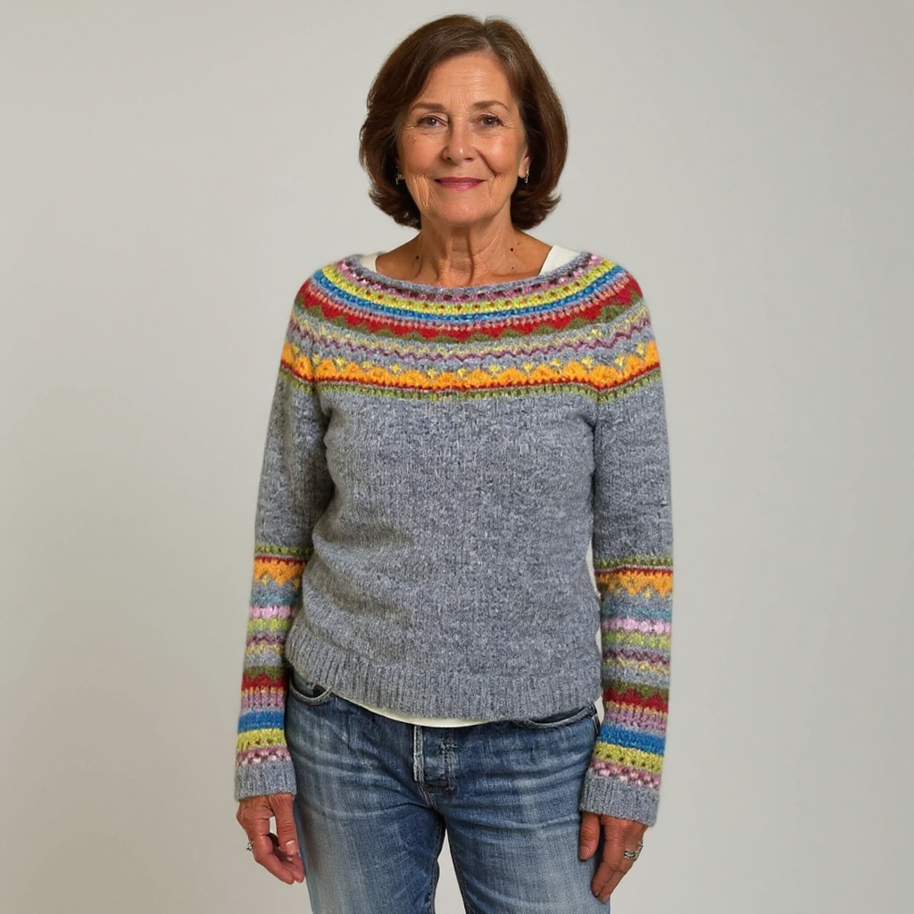 IVY | Icelandic knit jumper with patterned yoke
