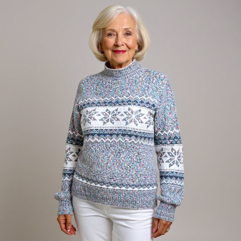 MELANIE | Icelandic knit jumper with patterned design
