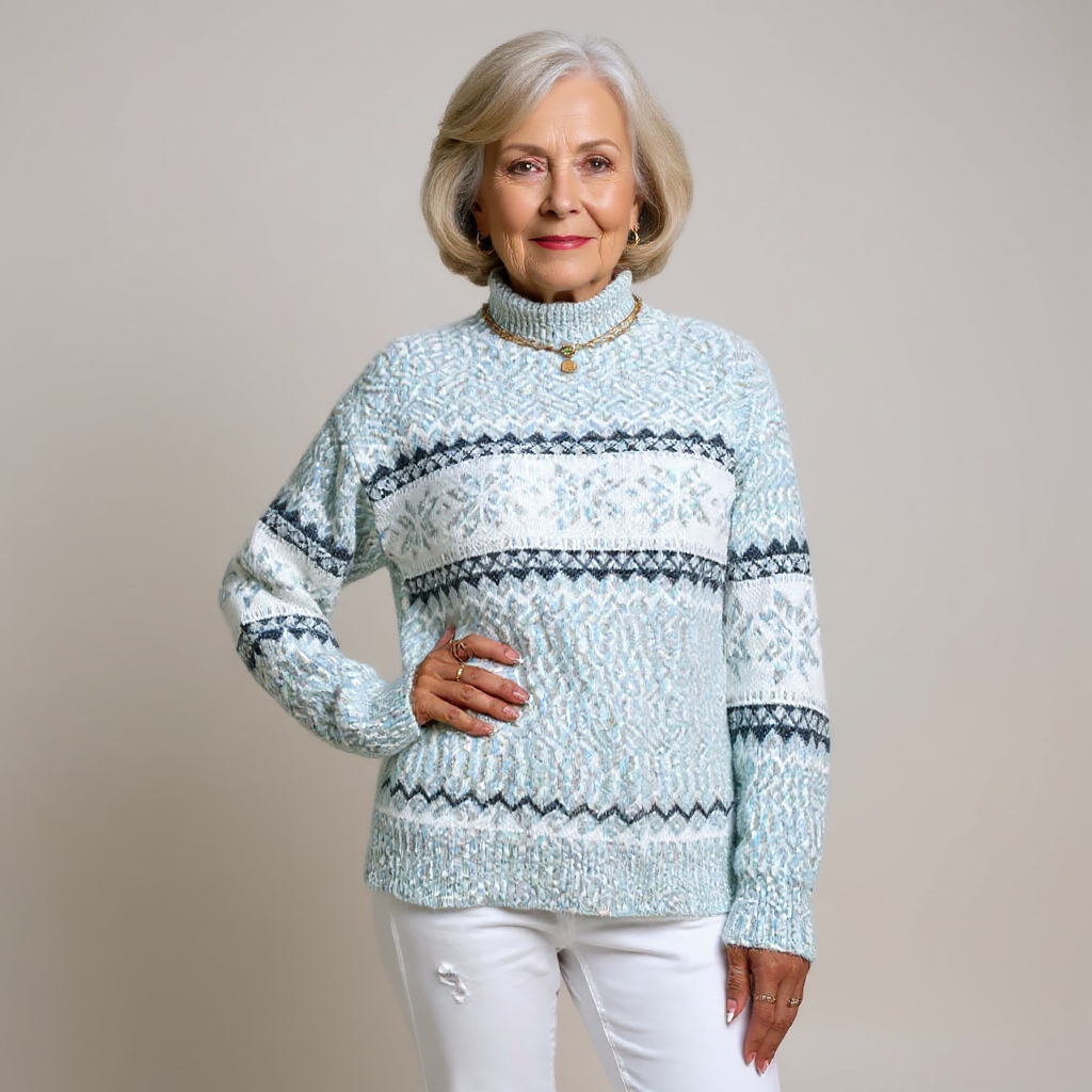 MELANIE | Icelandic knit jumper with patterned design
