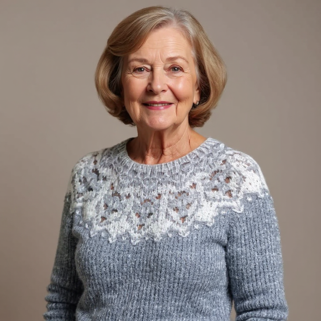 ATHENA | Icelandic knit jumper with patterned design