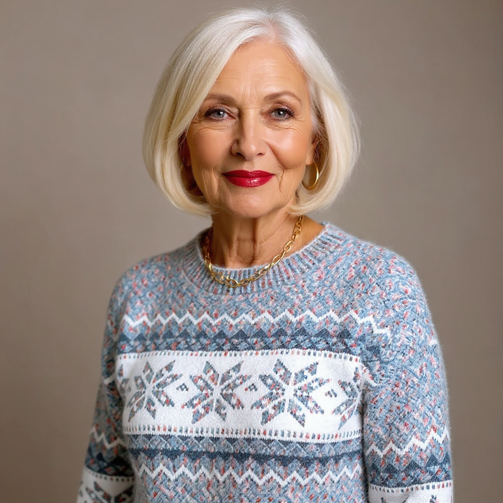 MELANIE | Icelandic knit jumper with patterned design