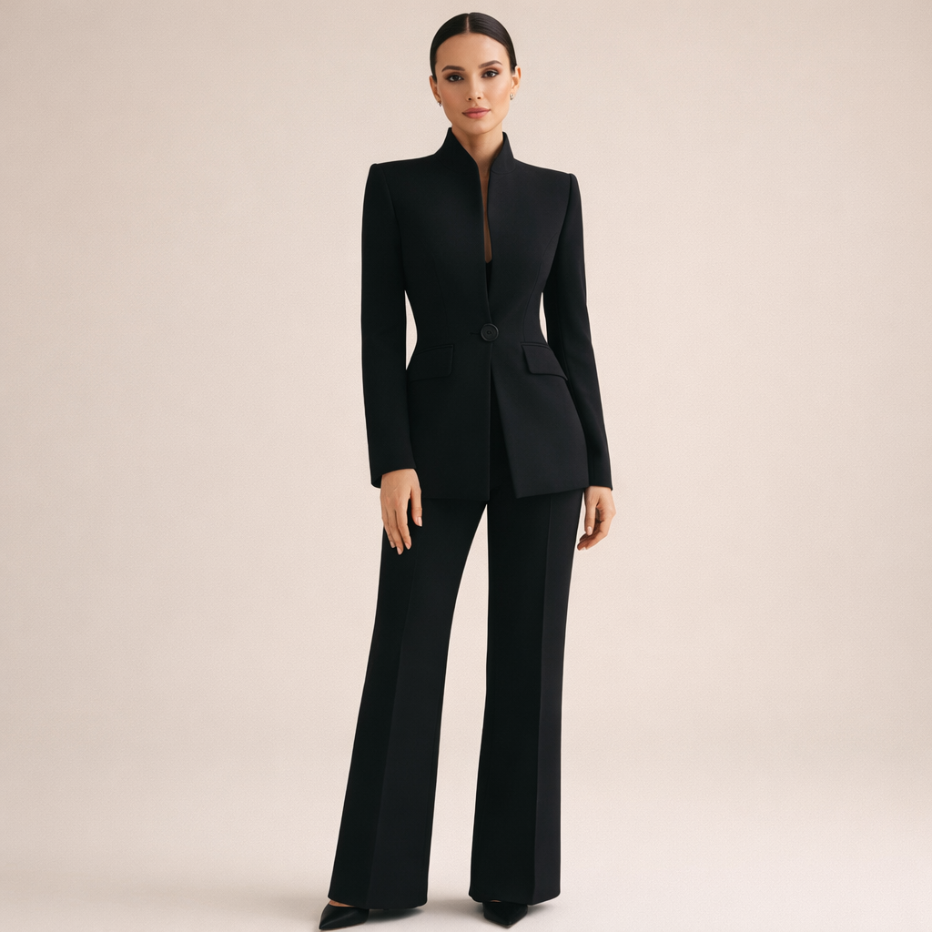 OLIVIA | Suit set with straight-leg trousers