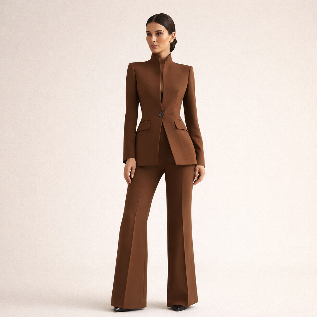 OLIVIA | Suit set with straight-leg trousers