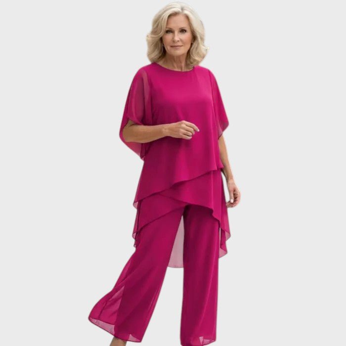 NICOLETA | Sacou cu pantaloni palazzo drapatați - Liora București