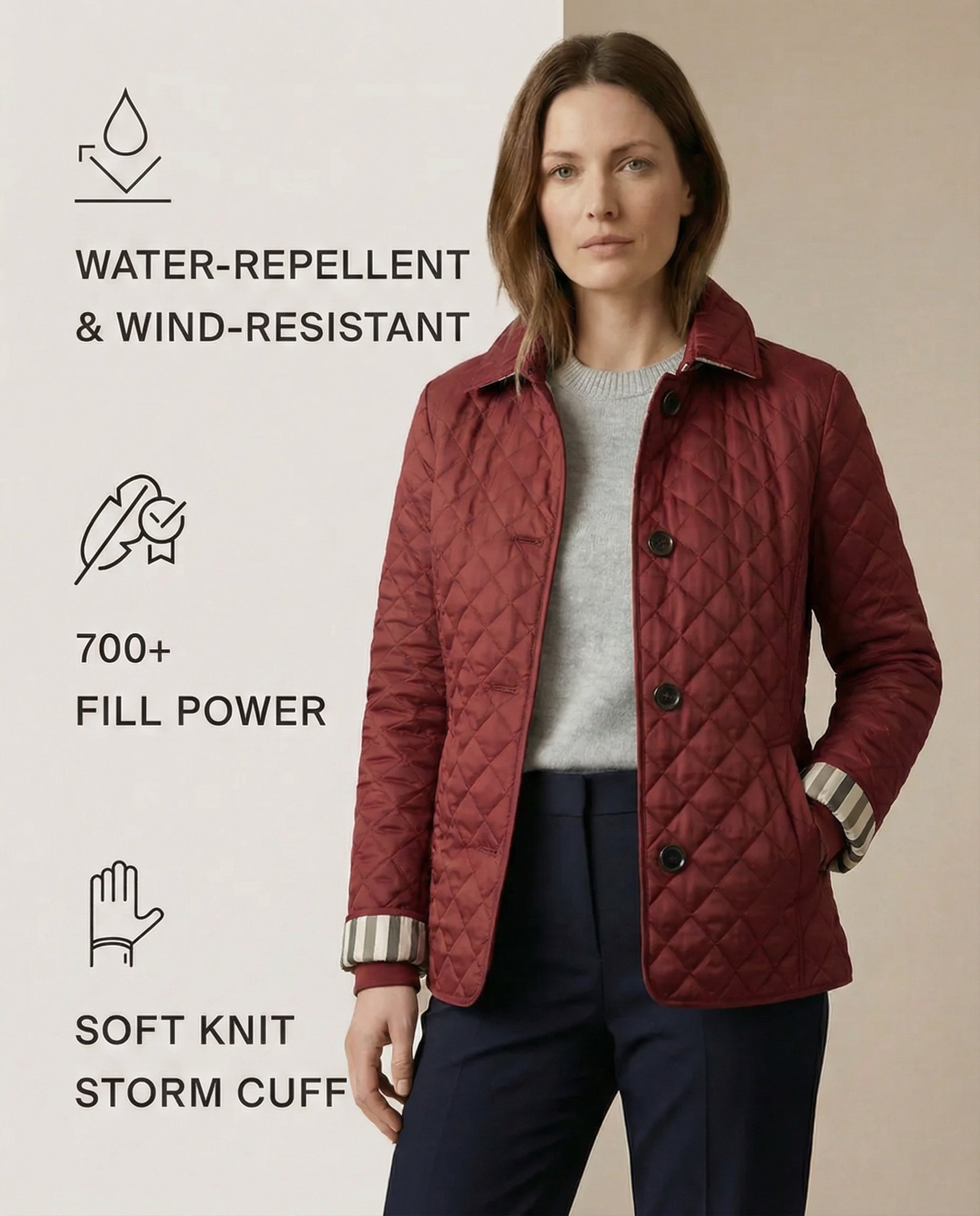 GRACE | Quilted jacket with button-up front