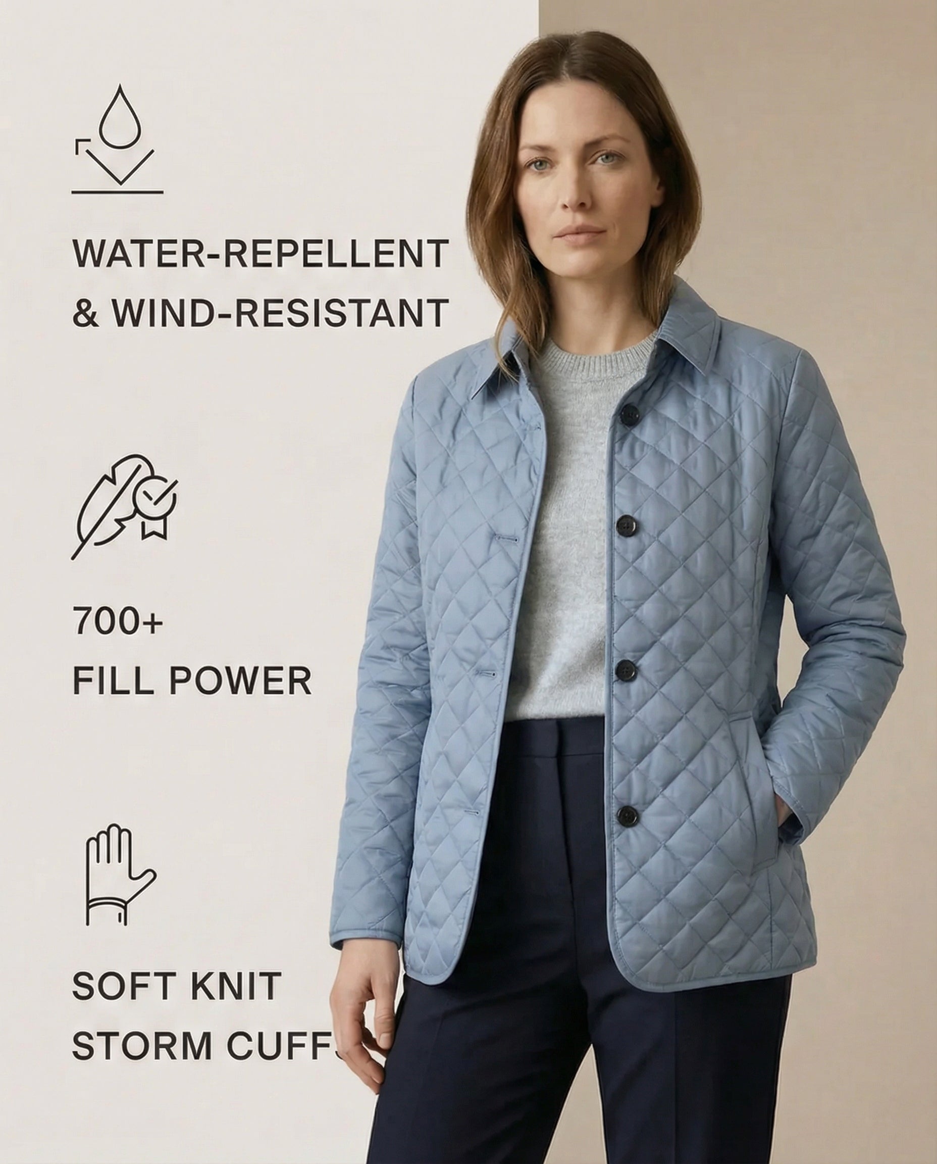 GRACE | Quilted jacket with button-up front