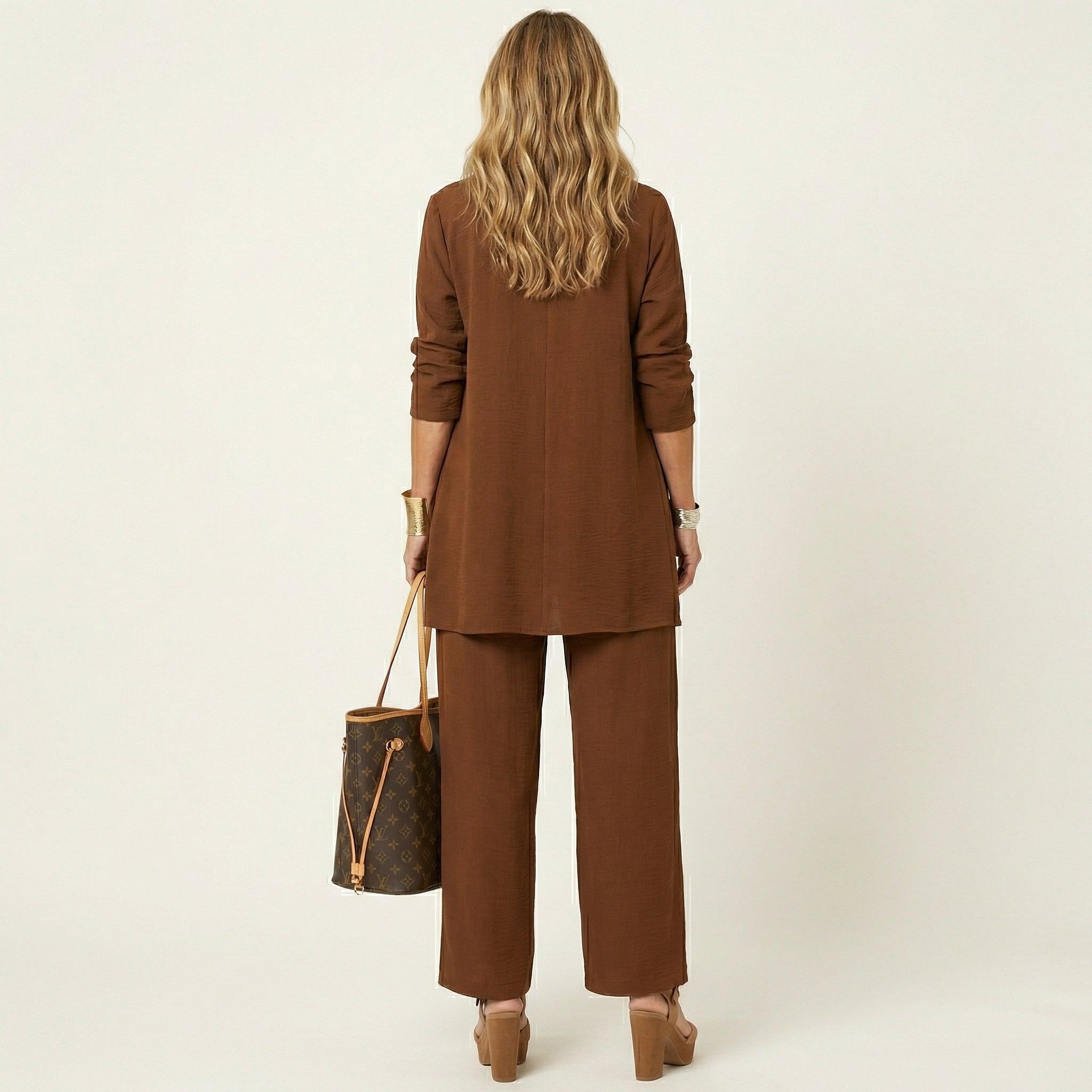 VIVIENNE | Three-piece set with wide-leg trousers