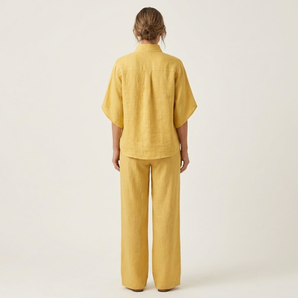 ZERAH | Two-piece set with wide-leg trousers