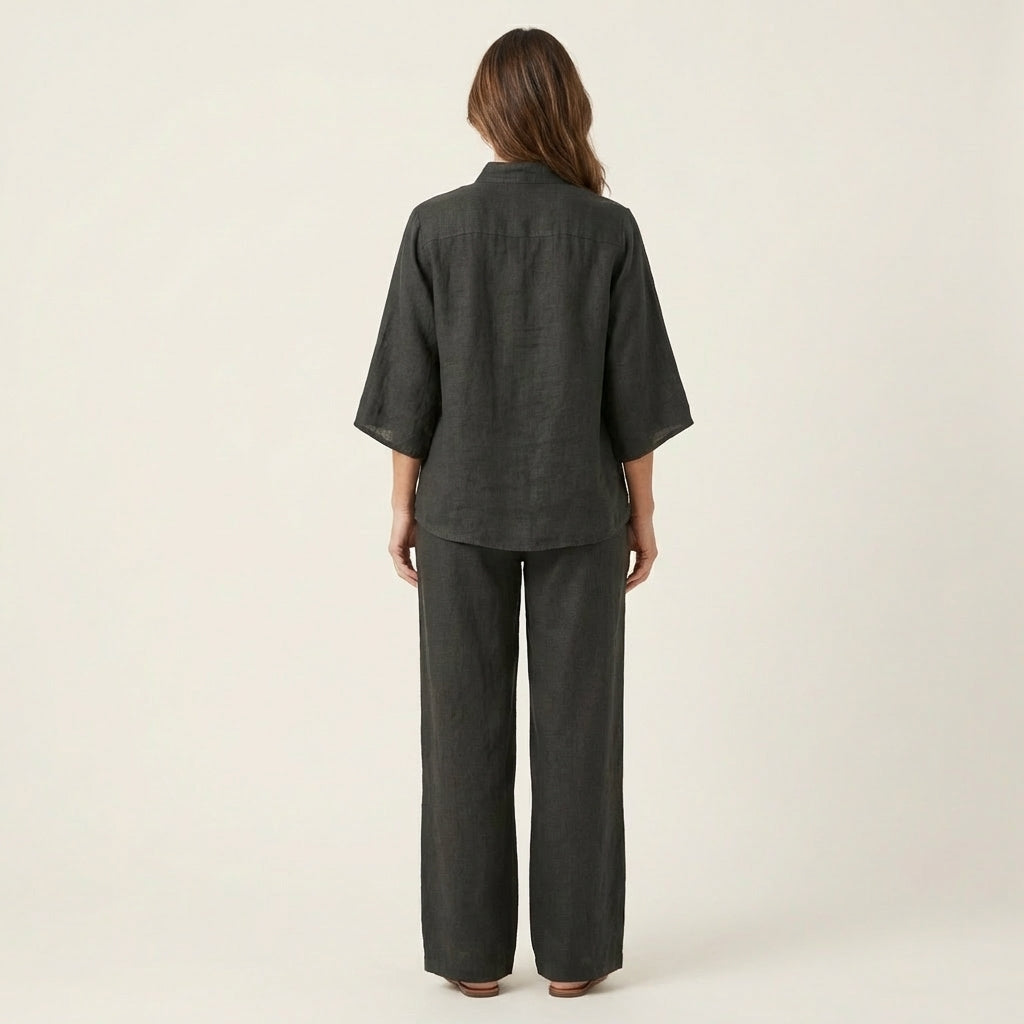 ZERAH | Two-piece set with wide-leg trousers