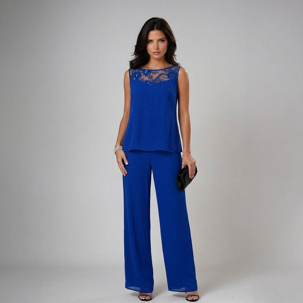 IVA | Three-piece set with wide-leg trousers