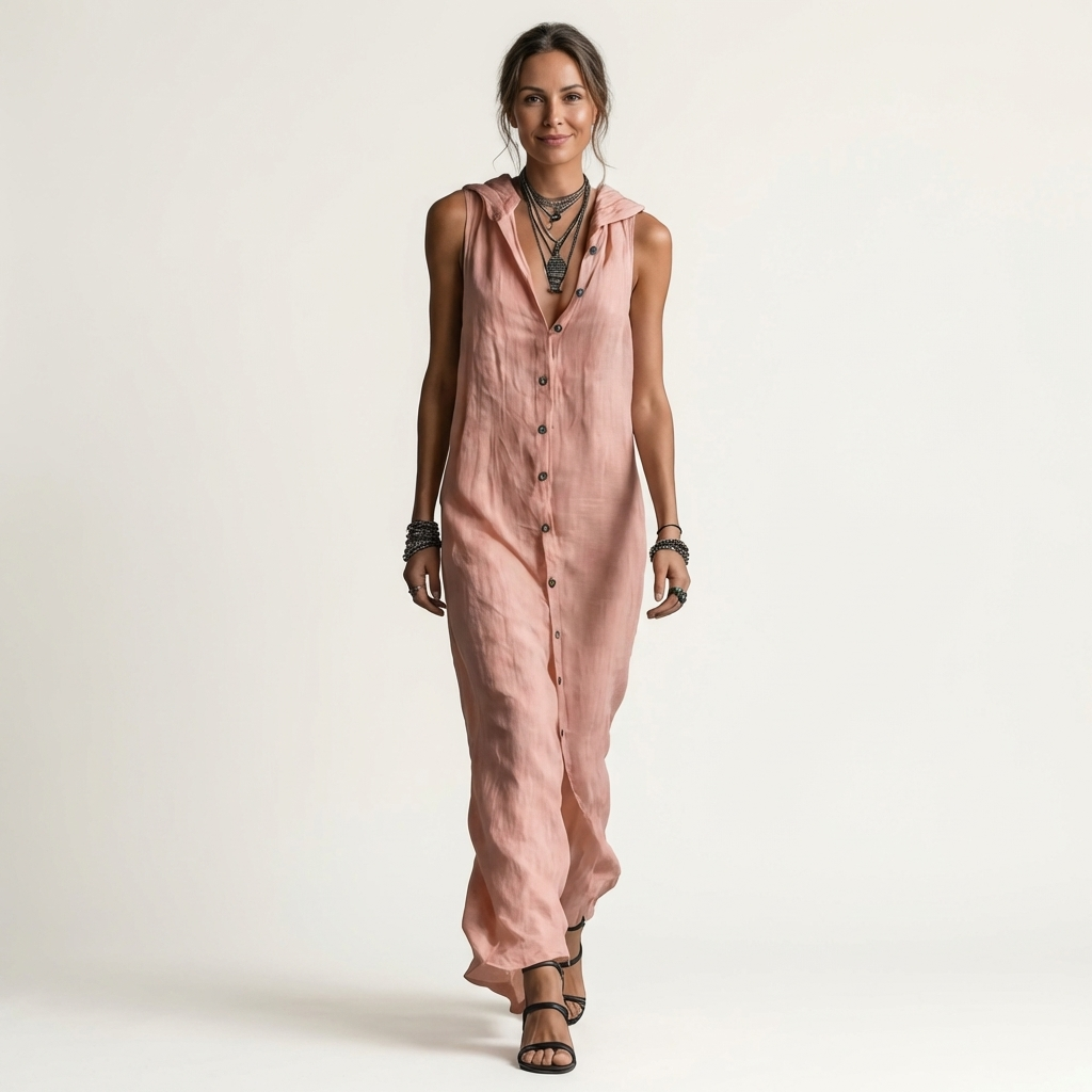MIRABELL | Maxi dress with hooded collar