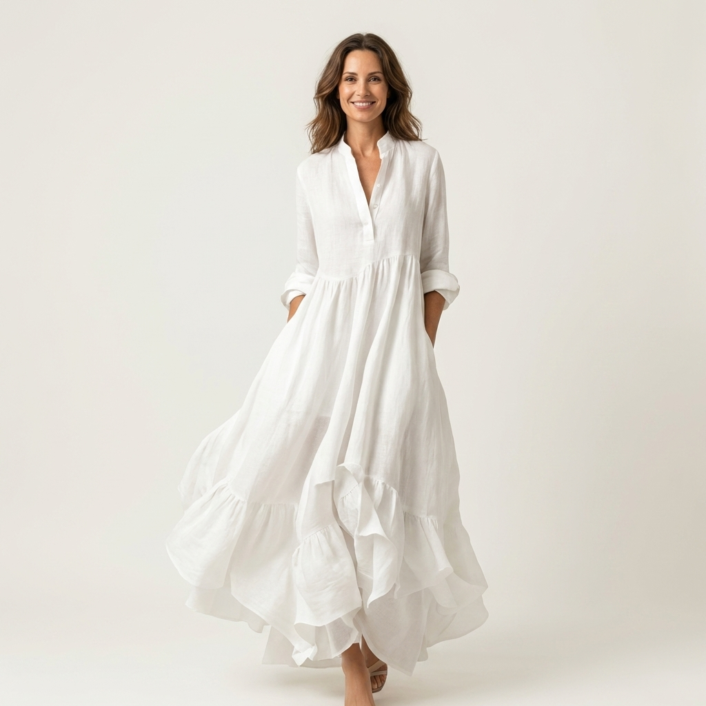 JILANA | Maxi dress with ruffle hem