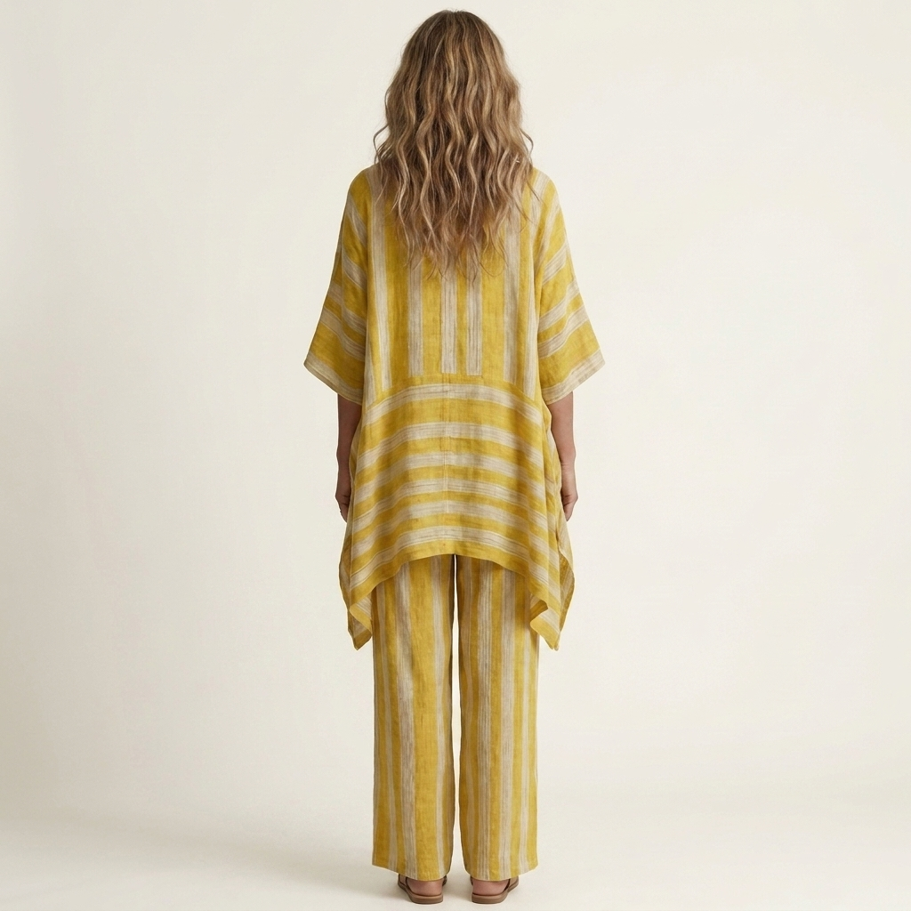 KIARA | Two-piece set with wide-leg striped pants