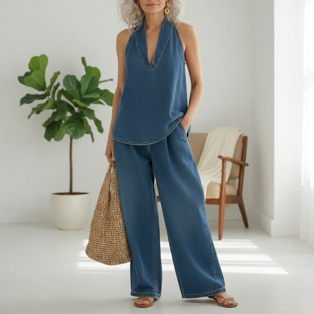JUNE | Set with wide-leg trousers