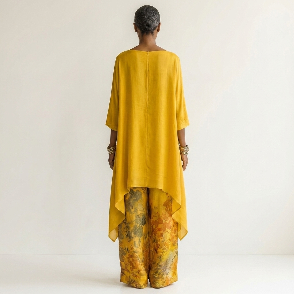 CARIOLA | Set with printed wide-leg trousers