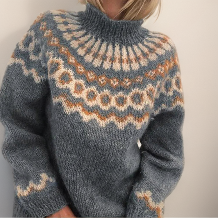 AMARA | Icelandic jumper with patterned design