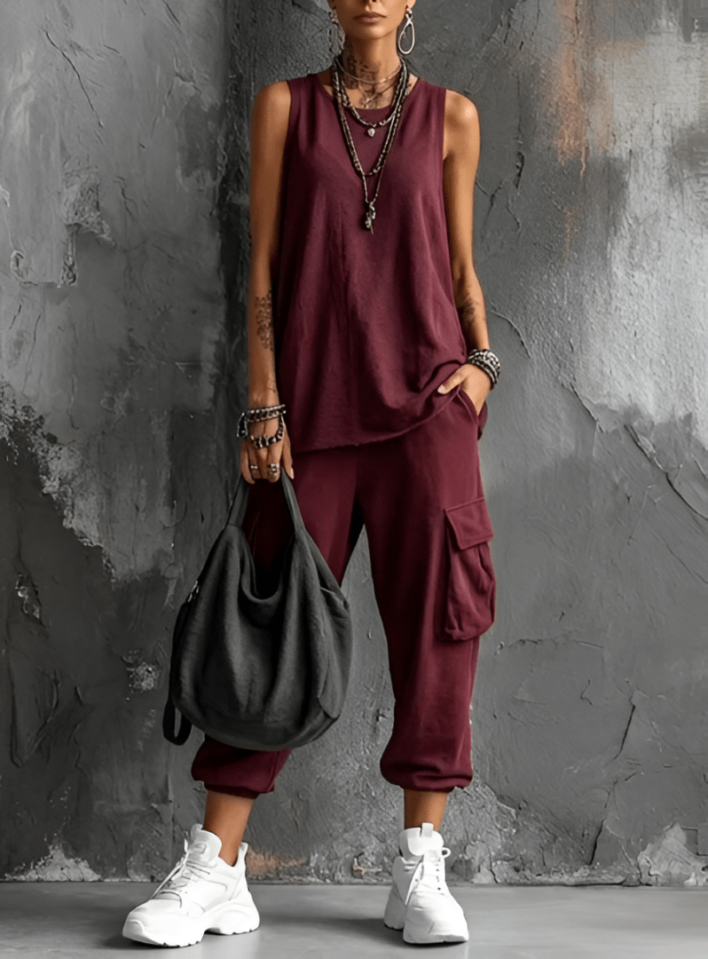 NOEMI | Compleu casual cu pantaloni cu buzunare - Liora București