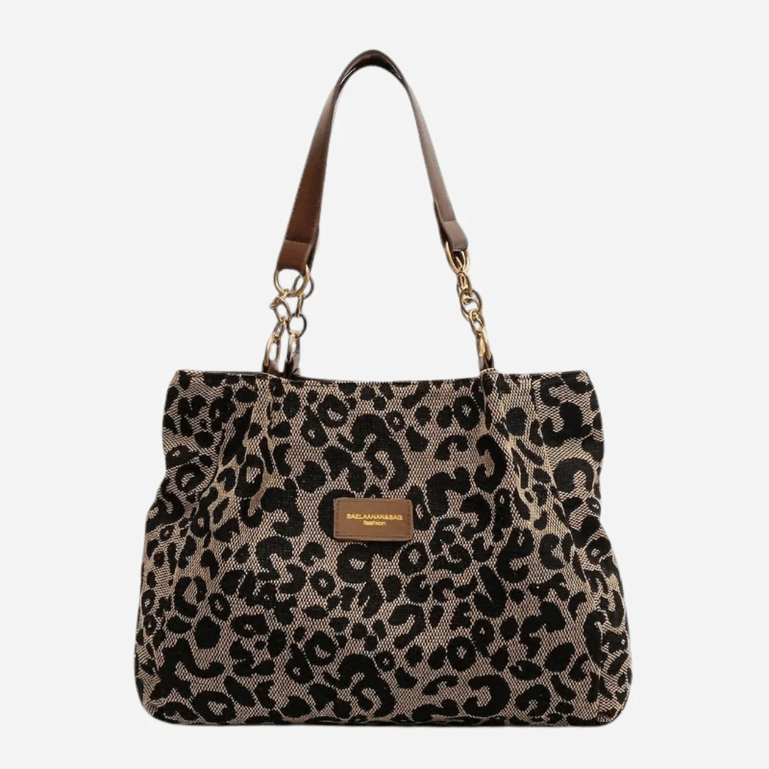 LAURA | Geantă din pânză cu model leopard - Liora București